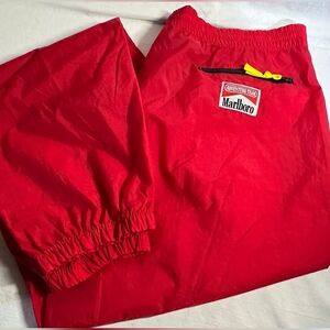 Vintage Marlboro Windbreaker Track Pants Mens Red Adventure Team Nylon X…
